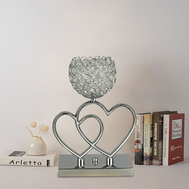 Lisslune | Chromea – Modern LED table lamp with heart and dome design