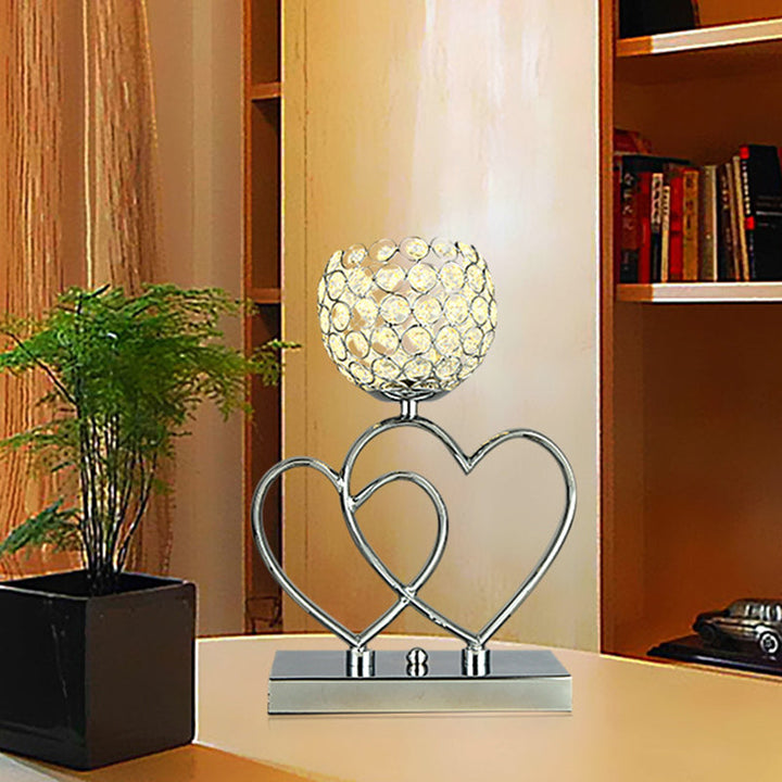Lisslune | Chromea – Modern LED table lamp with heart and dome design