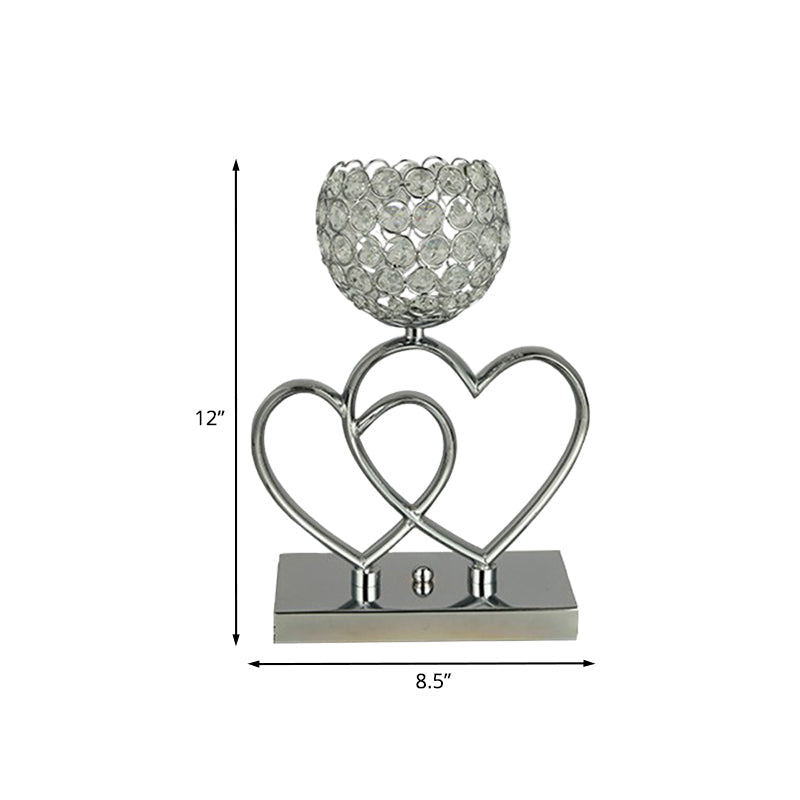 Lisslune | Chromea – Modern LED table lamp with heart and dome design