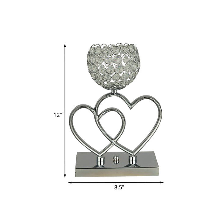Lisslune | Chromea – Modern LED table lamp with heart and dome design