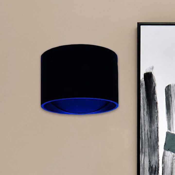 Lisslune | Black/White Circle Mini Wall Light Kit Simple LED Metal Wall Light in Multi-Color Light