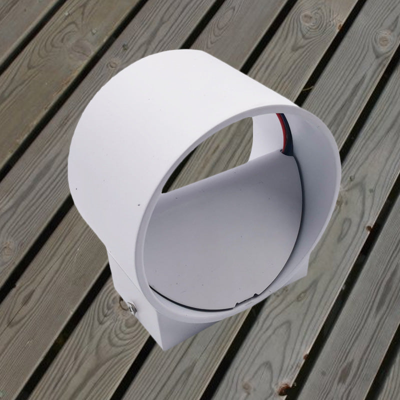 Lisslune | Black/White Circle Mini Wall Light Kit Simple LED Metal Wall Light in Multi-Color Light