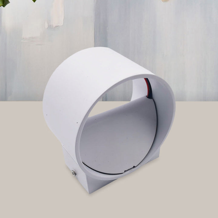 Lisslune | Black/White Circle Mini Wall Light Kit Simple LED Metal Wall Light in Multi-Color Light