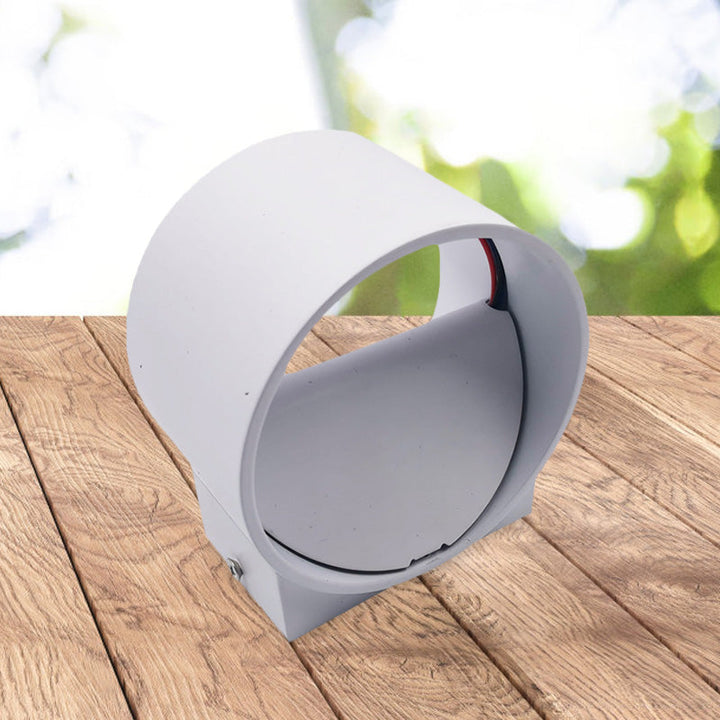 Lisslune | Black/White Circle Mini Wall Light Kit Simple LED Metal Wall Light in Multi-Color Light
