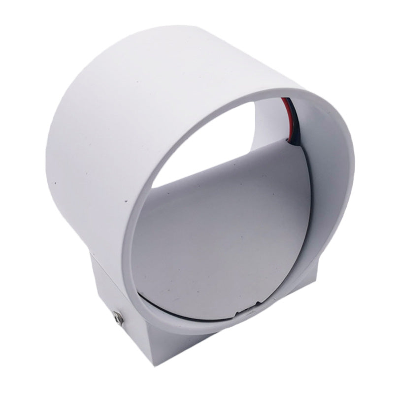 Lisslune | Black/White Circle Mini Wall Light Kit Simple LED Metal Wall Light in Multi-Color Light