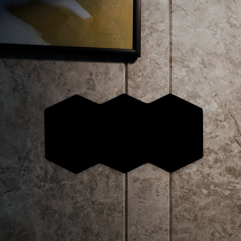 Lisslune | Modern 2/3/4-Light LED Ceiling Light Black Hexagon Wall-Mounted Light with Aluminum Shade, RGB Colors Light