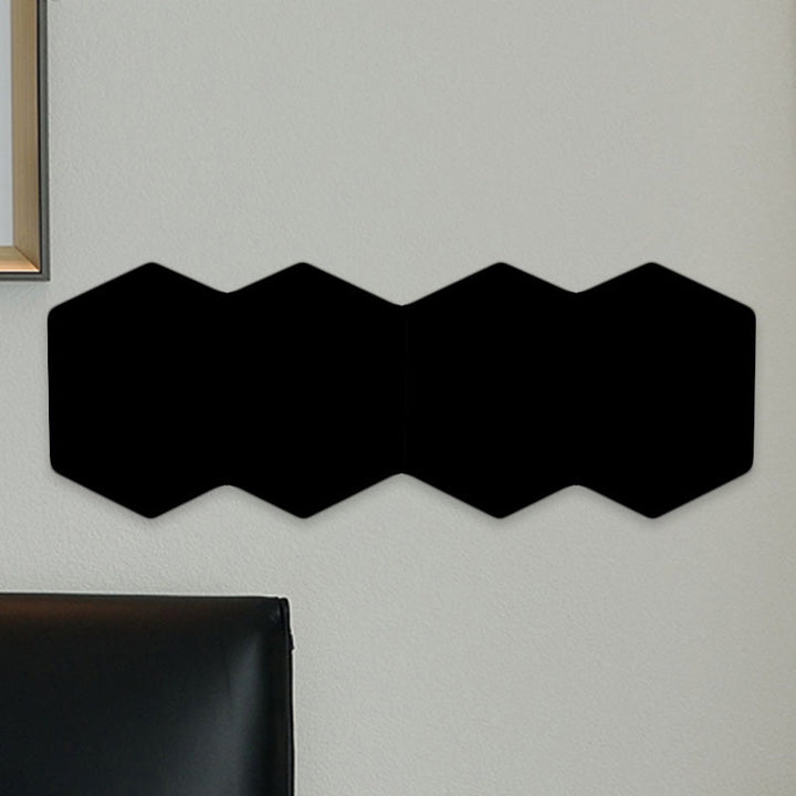 Lisslune | Modern 2/3/4-Light LED Ceiling Light Black Hexagon Wall-Mounted Light with Aluminum Shade, RGB Colors Light