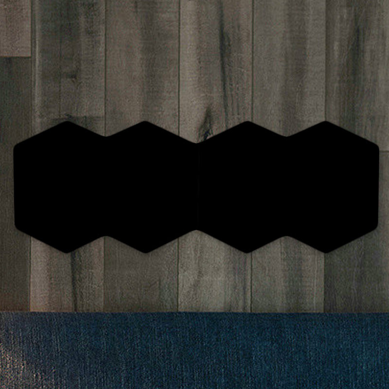Lisslune | Modern 2/3/4-Light LED Ceiling Light Black Hexagon Wall-Mounted Light with Aluminum Shade, RGB Colors Light