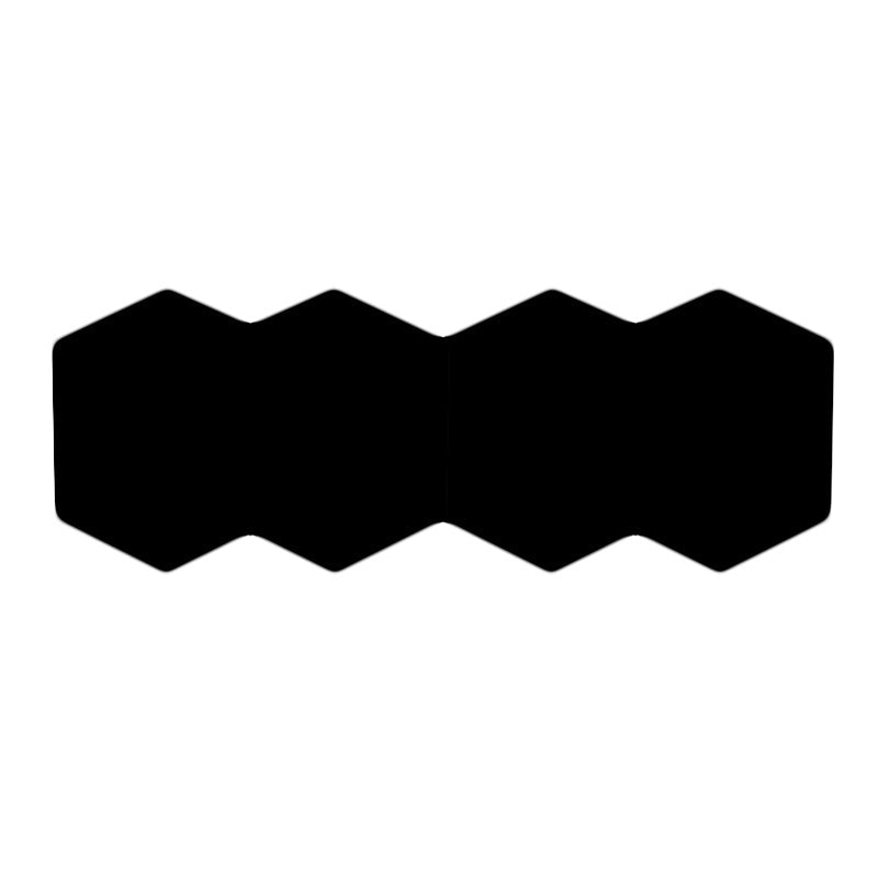 Lisslune | Modern 2/3/4-Light LED Ceiling Light Black Hexagon Wall-Mounted Light with Aluminum Shade, RGB Colors Light