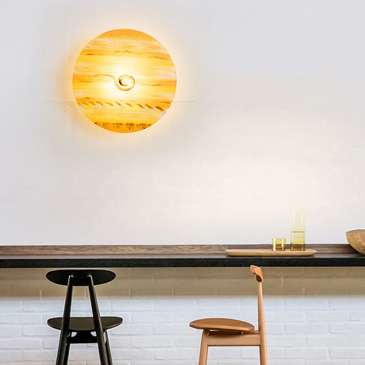 Skørter | Living Room Flat Planet Wall Light Acrylic Modern Creative Multi-color Wall Lamp