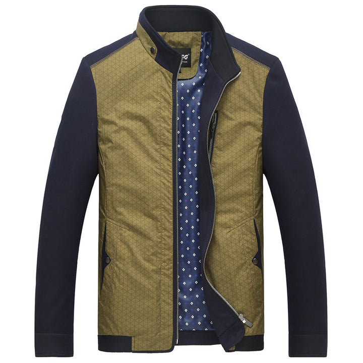 Men's leisure jacket with interior geometric pattern Lisslune