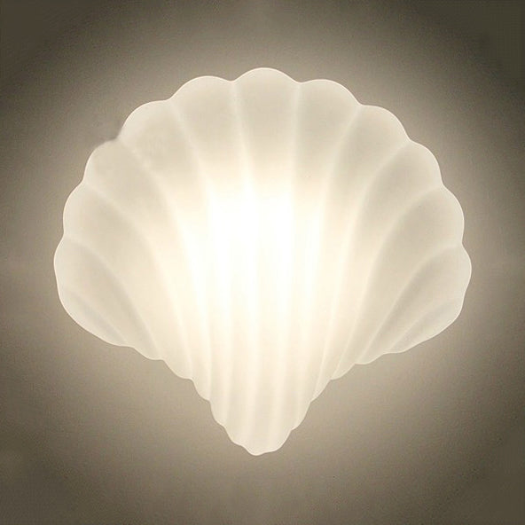 Skørter | Bedroom Quiet Room Shell Wall Lamp Acrylic 1 Light Beautiful Modern Wall Light in White
