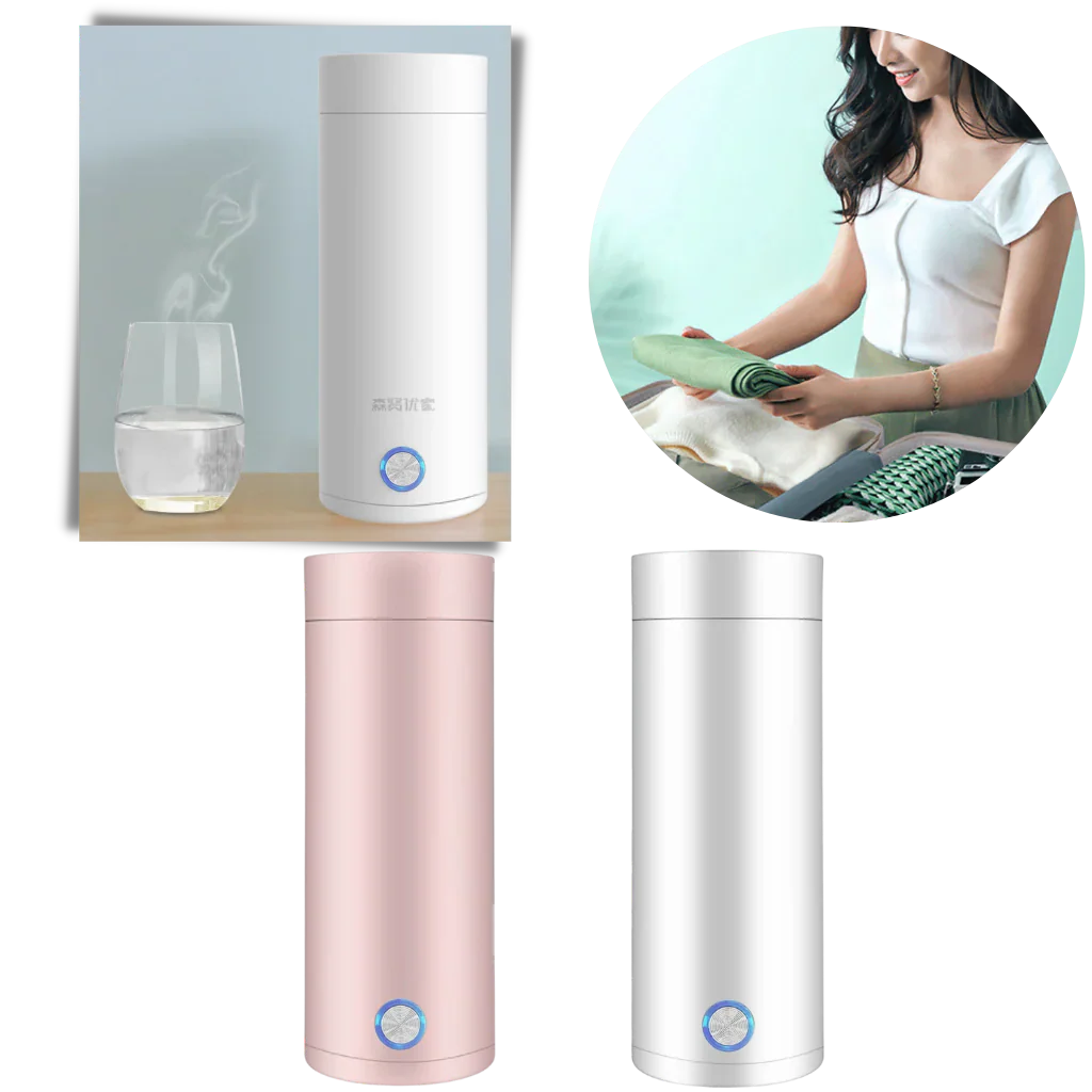 Lisslune | Portable Water Boiler 400ml – Compact Travel Kettle with Intelligent Temperature Control & Double Insulation
