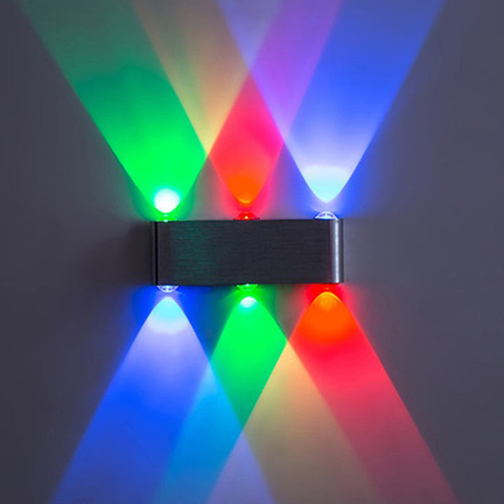 Skørter | Rectangular Wall Lamp Modern Metal Karaoke Room LED Wall Lamp in Nickel, 7"/7.5" Width