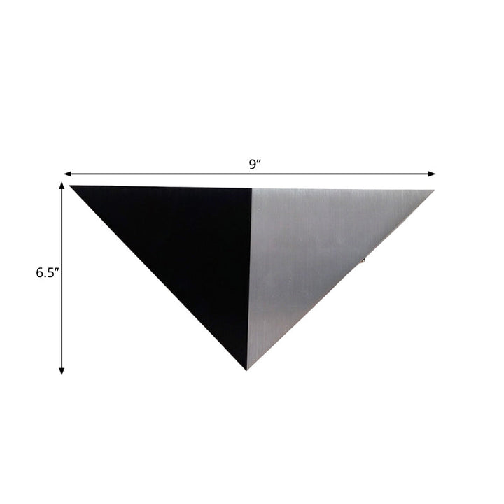 Lisslune | Minimalism Pyramid Wall Light Kit Metal Party RGB LED Wall Mounted Light in Black and Silver