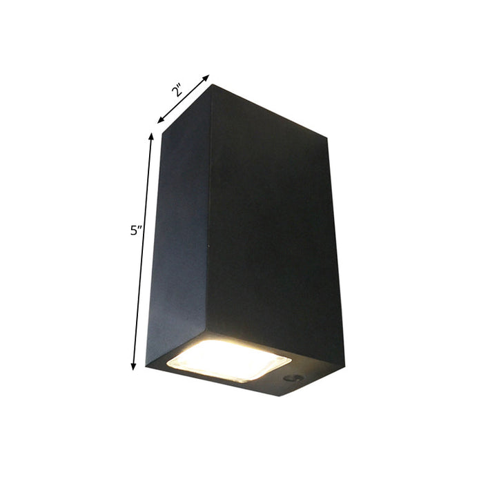 Lisslune | Minimalistic LED 2-sided Wall Lamp Black Rectangular Wall Lighting with Metal Shade, Blue/Purple/Yellow Light