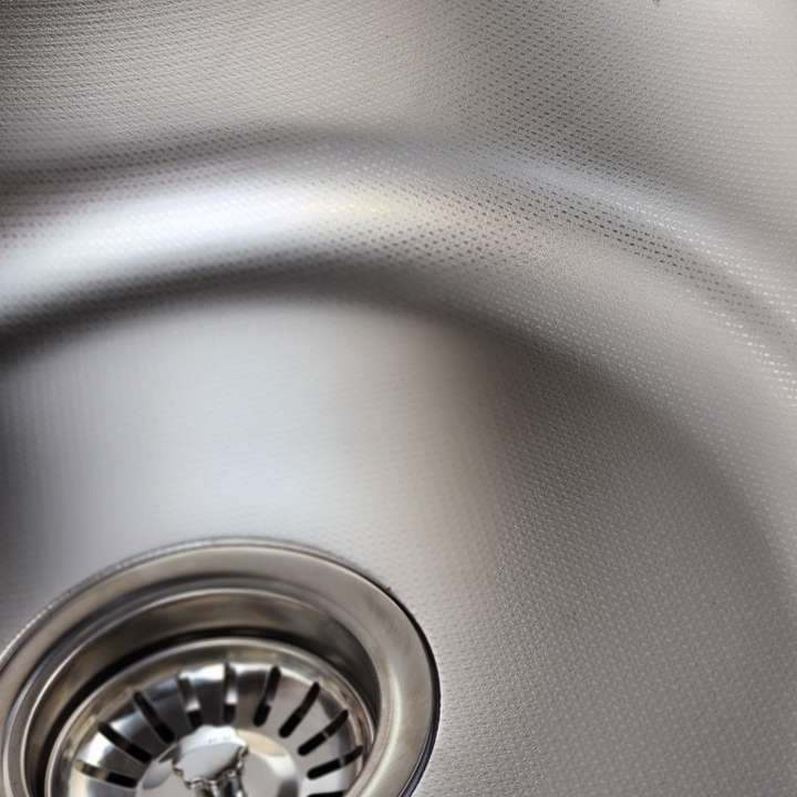 Lisslune | Single Bowl Kitchen Sink Round Micro Len 49 x 16 + Siphon