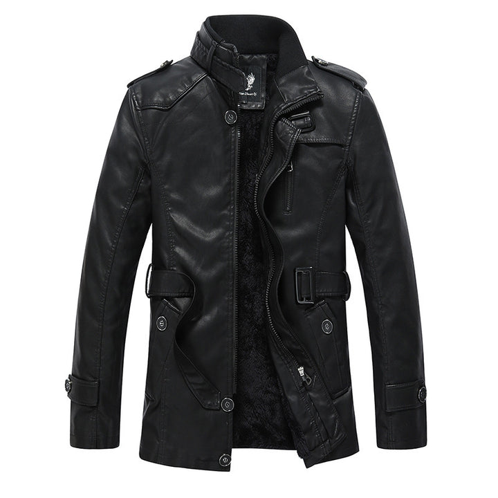 Men's synthetic leather jacket with soft lining Lisslune