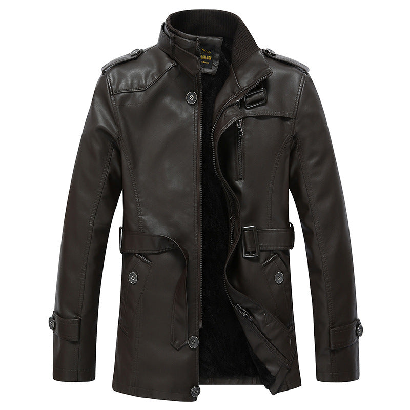Men's synthetic leather jacket with soft lining Lisslune