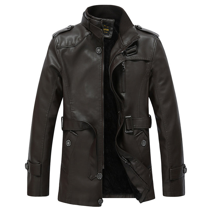 Men's synthetic leather jacket with soft lining Lisslune