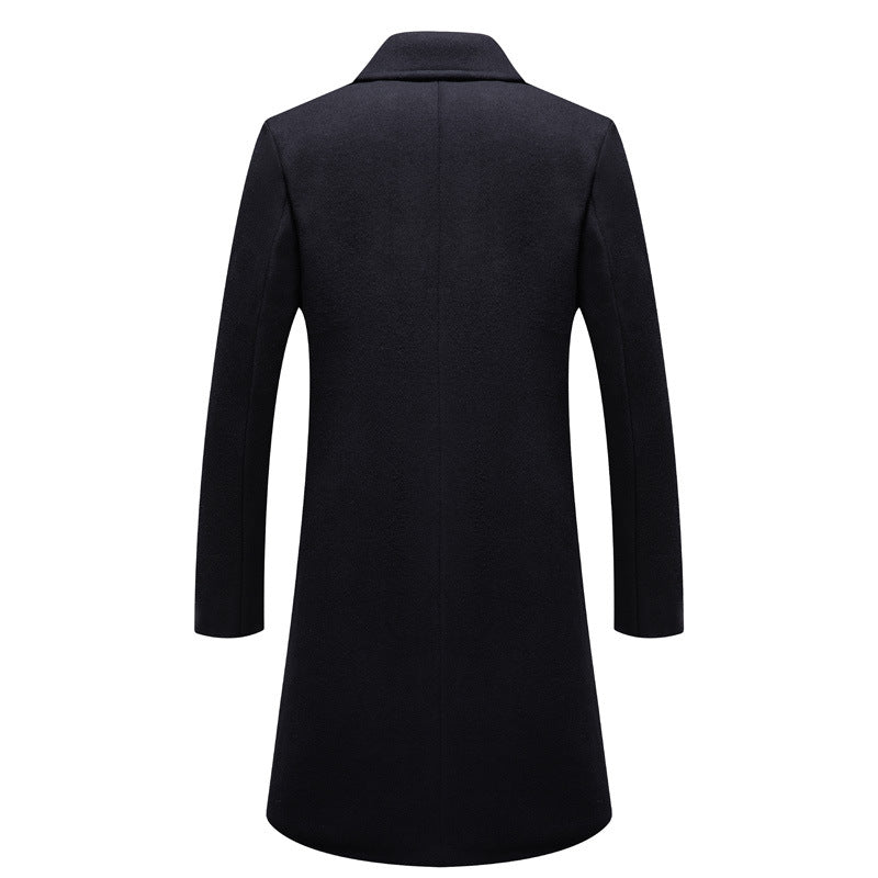 Men's Elegant and Warming Long Coat with Quilted Lining Lisslune