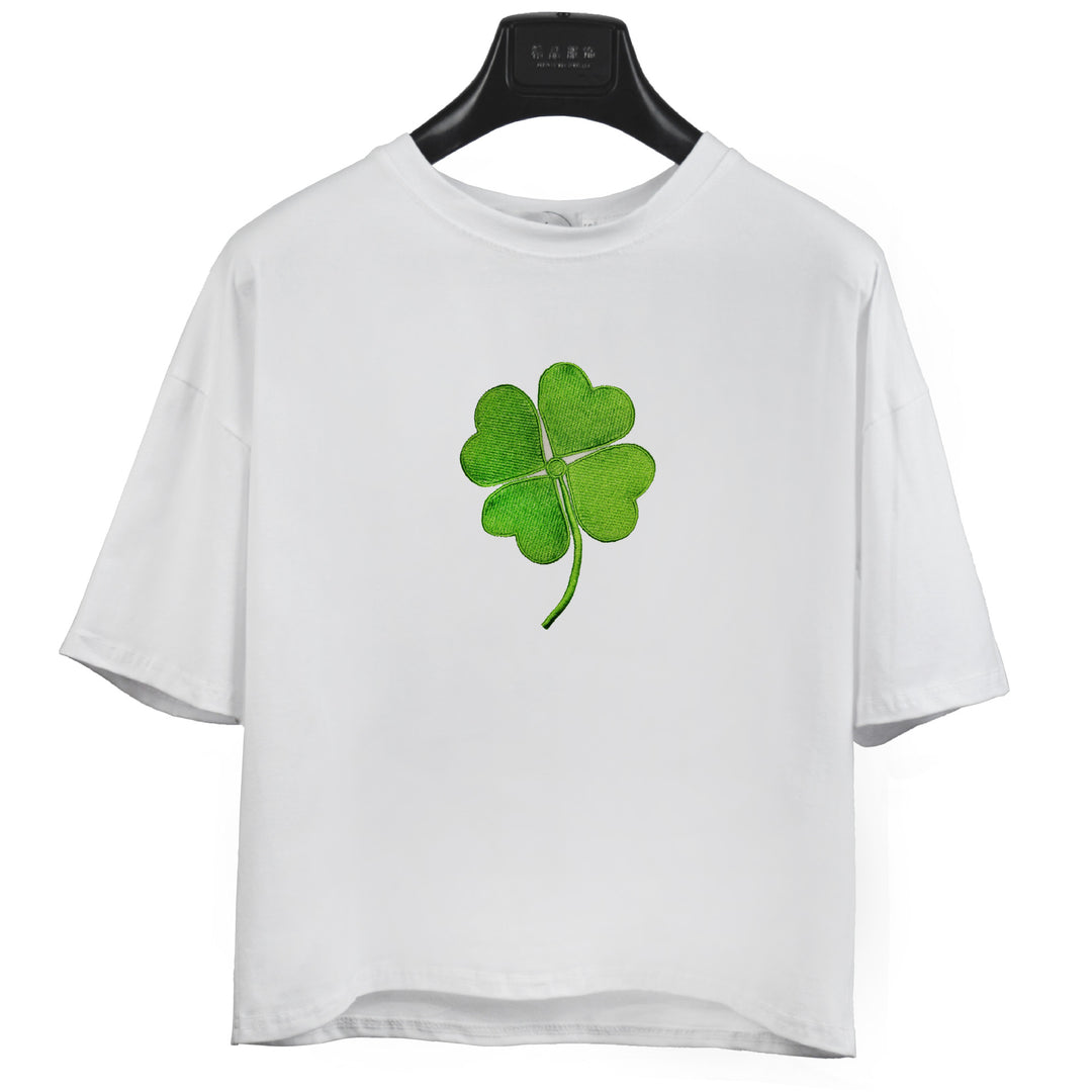 Women's casual T-shirt with cute cat and plant design Lisslune