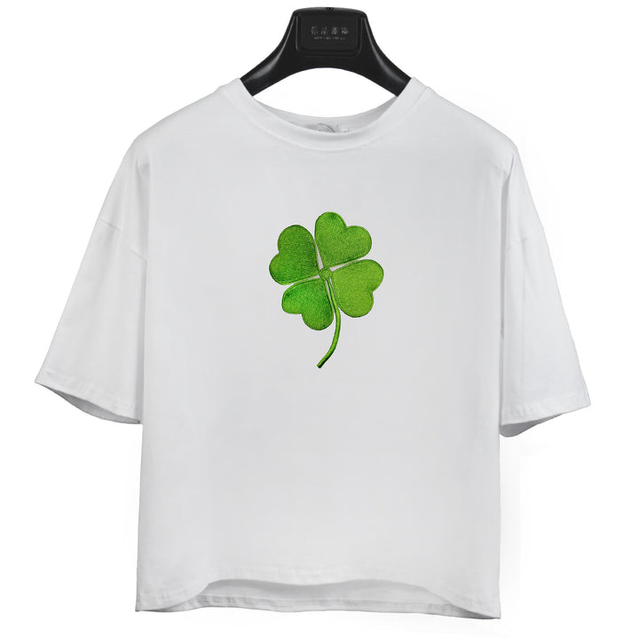 Women's casual T-shirt with cute cat and plant design Lisslune