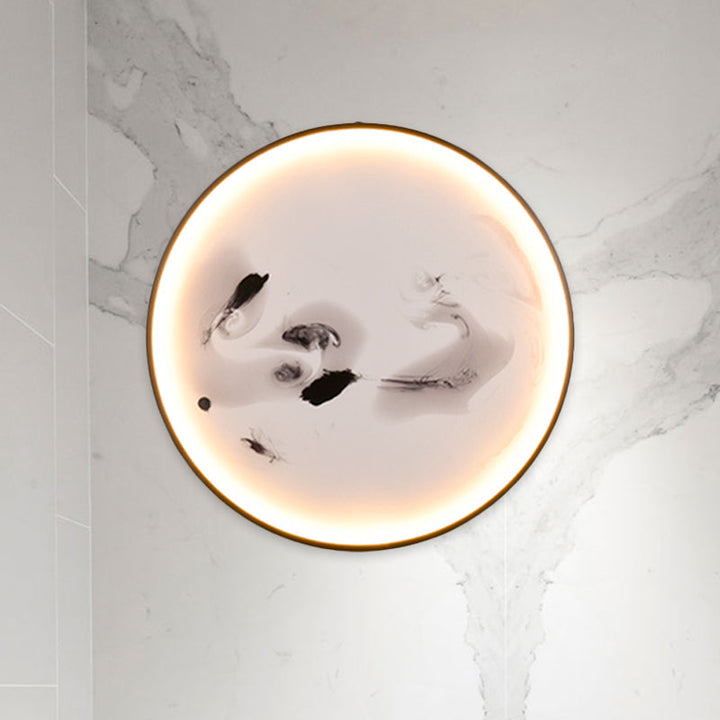 Skørter | Misty Mountains/Carpvis Wall Lamp Chinese Style Fabric Lounge LED Wall Light in Black