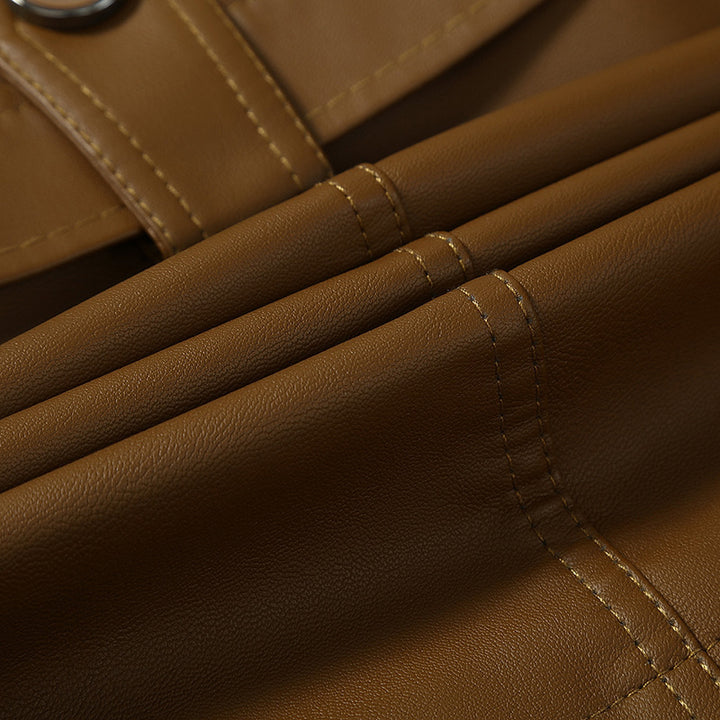Men's synthetic leather jacket with soft lining Lisslune