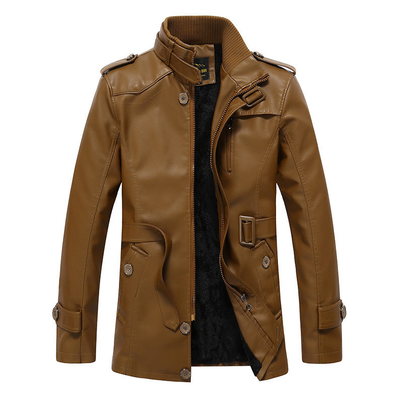 Men's synthetic leather jacket with soft lining Lisslune