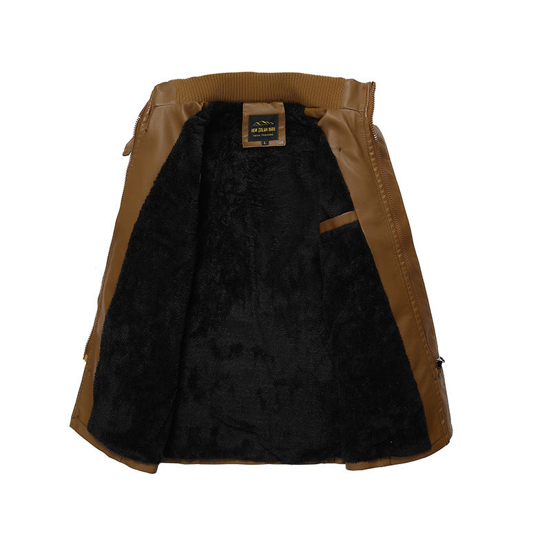Men's synthetic leather jacket with soft lining Lisslune