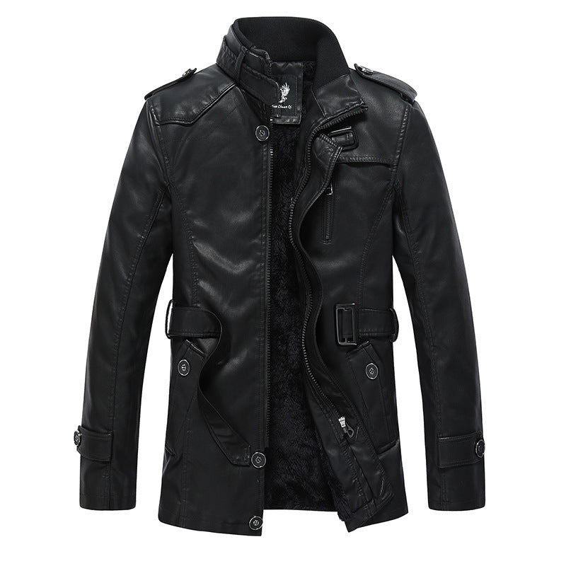 Men's synthetic leather jacket with soft lining Lisslune
