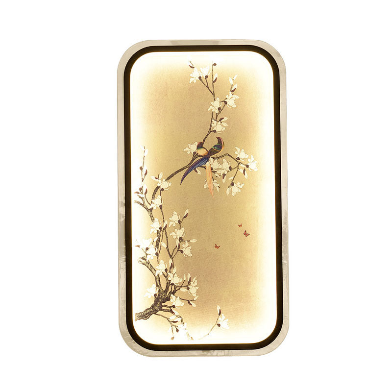 Skørter | Blooming Tree Wall Mural Light Asia Black Fabric Wall Lighting Fixture for Decoration