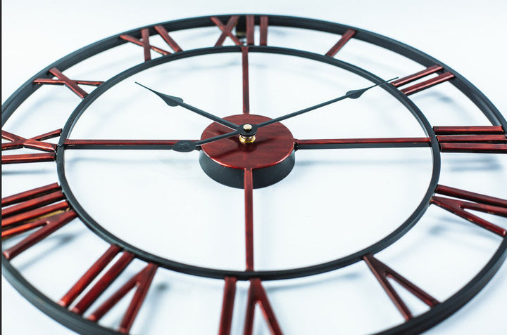 Lisslune | Vintage Iron Large Retro Wall Clock