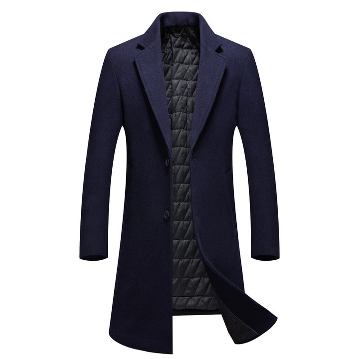 Men's Elegant and Warming Long Coat with Quilted Lining Lisslune