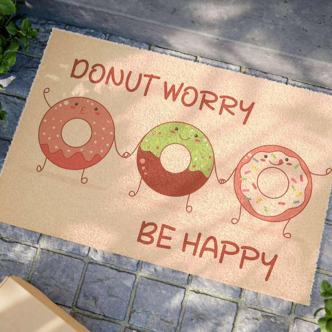 Lisslune | Adjustable Donut don't worry doormat - Eco-friendly grade-A tufted coconut fiber