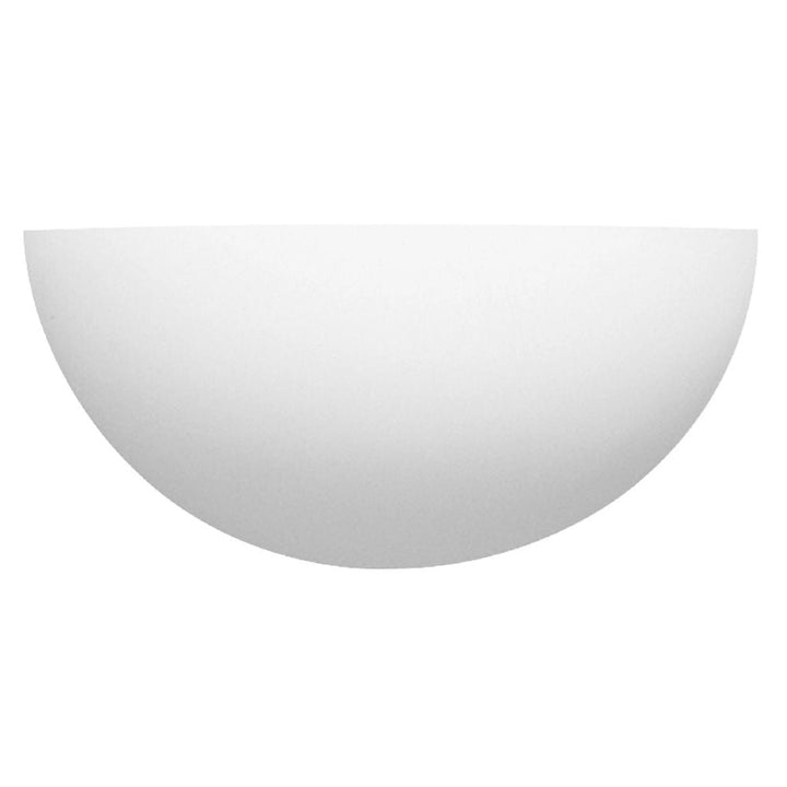 Lisslune | White Plaster Vintage Half-Round Half-Moon Paintable Wall Spotlight 30cm