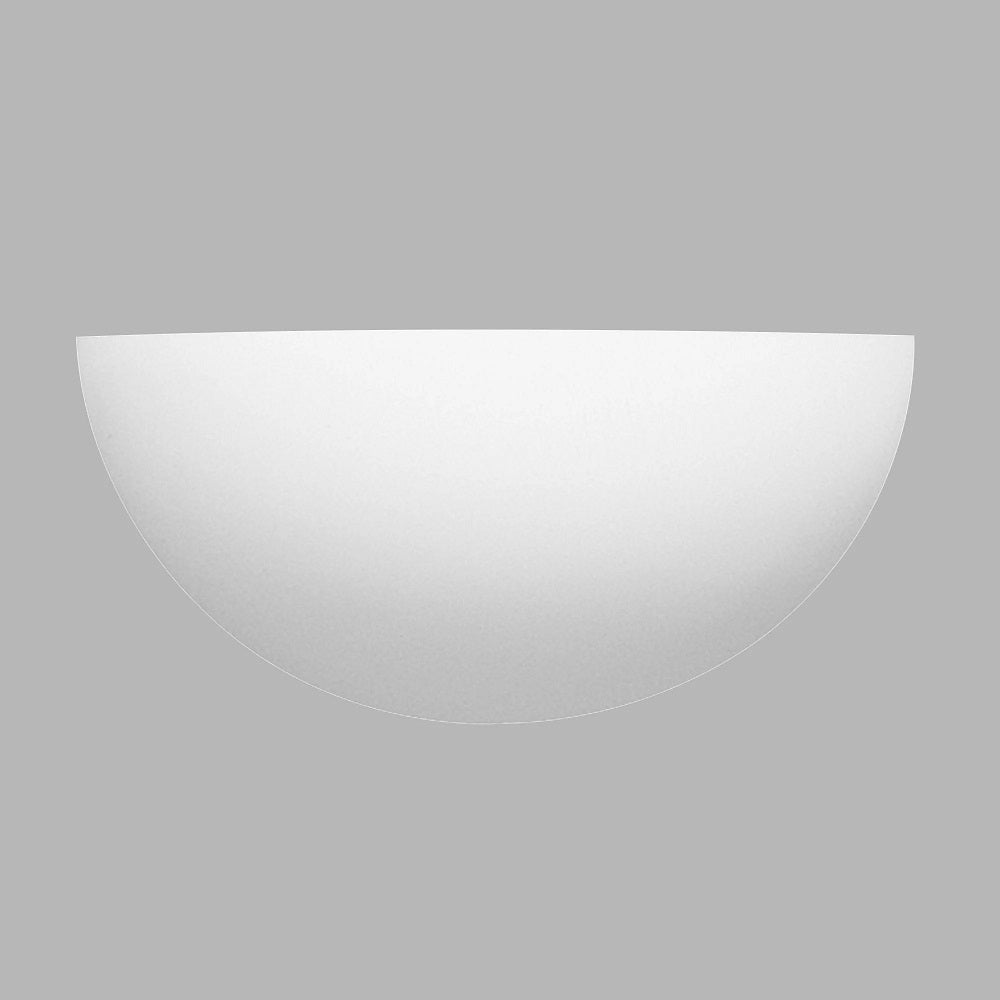Lisslune | White Plaster Vintage Half-Round Half-Moon Paintable Wall Spotlight 30cm