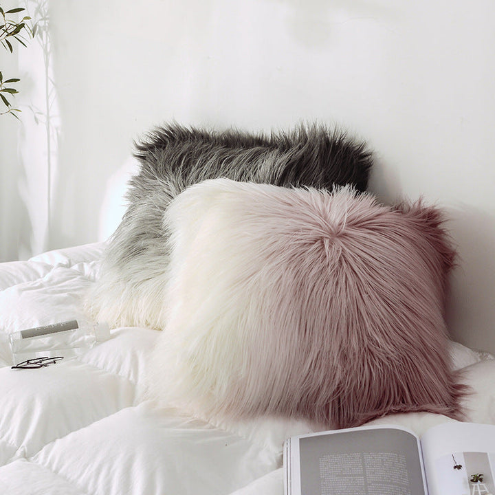 Lisslune | Gradient double-sided synthetic wool cushion covers