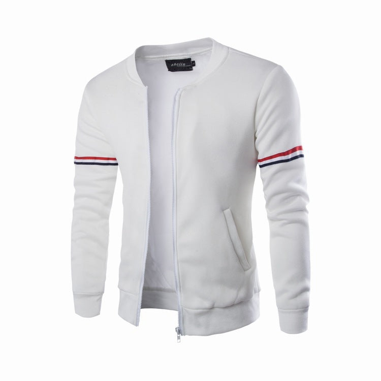 Men's sporty hoodie jacket with contrasting stripes Lisslune