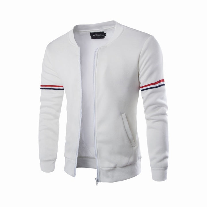 Men's sporty hoodie jacket with contrasting stripes Lisslune