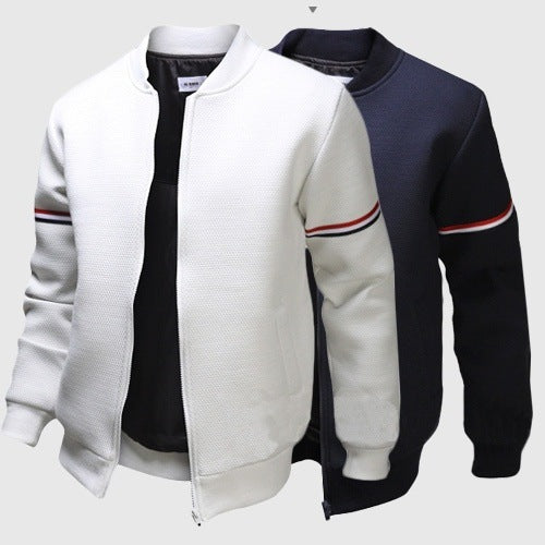 Men's sporty hoodie jacket with contrasting stripes Lisslune