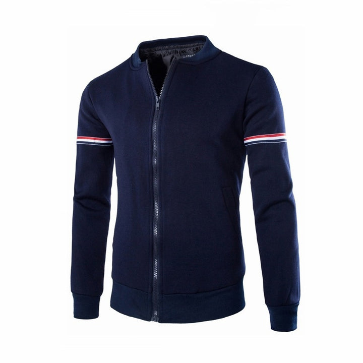 Men's sporty hoodie jacket with contrasting stripes Lisslune