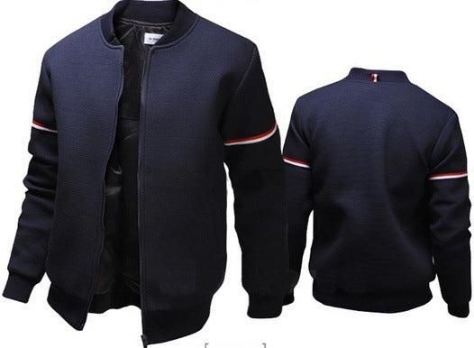 Men's sporty hoodie jacket with contrasting stripes Lisslune
