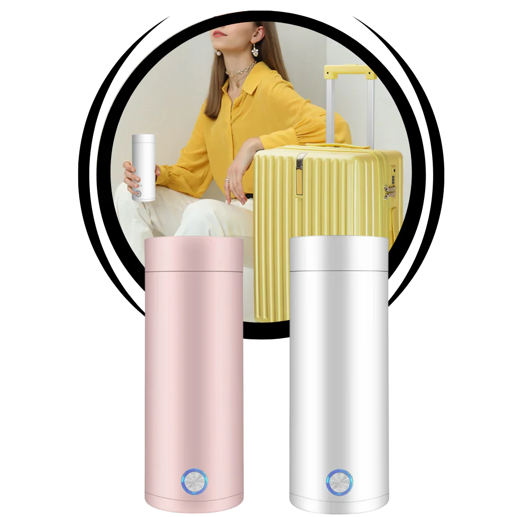 Lisslune | Portable Water Boiler 400ml – Compact Travel Kettle with Intelligent Temperature Control & Double Insulation
