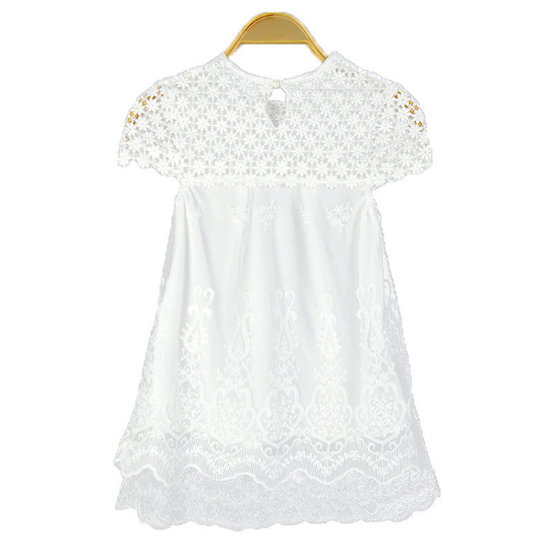 Ladies lace dress with floral design and flared hem Lisslune
