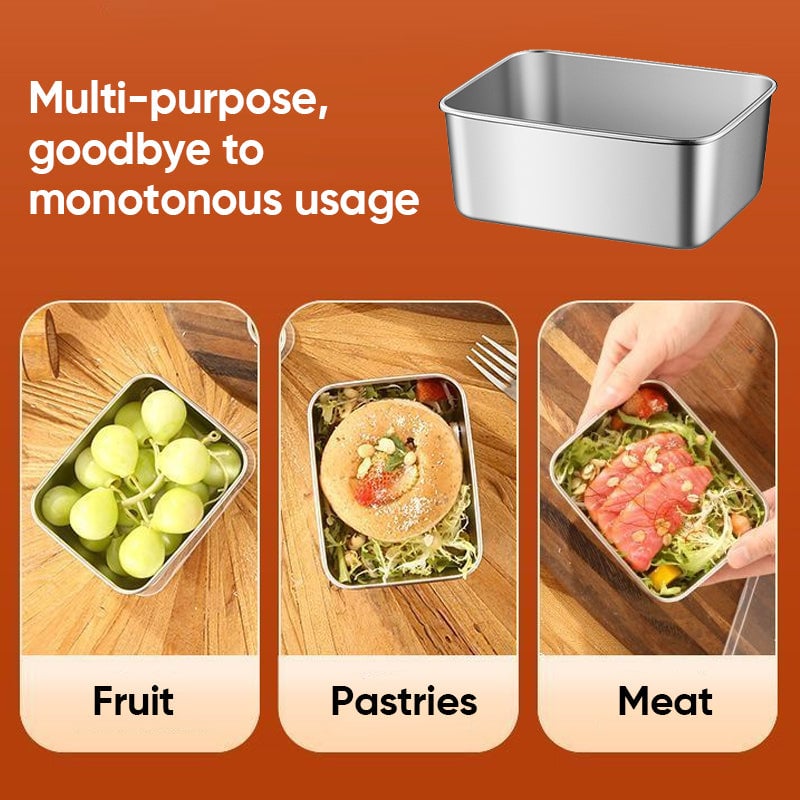 Lisslune | Stainless Steel Food Storage Container with Lid, Lunch, Snack Storage Box