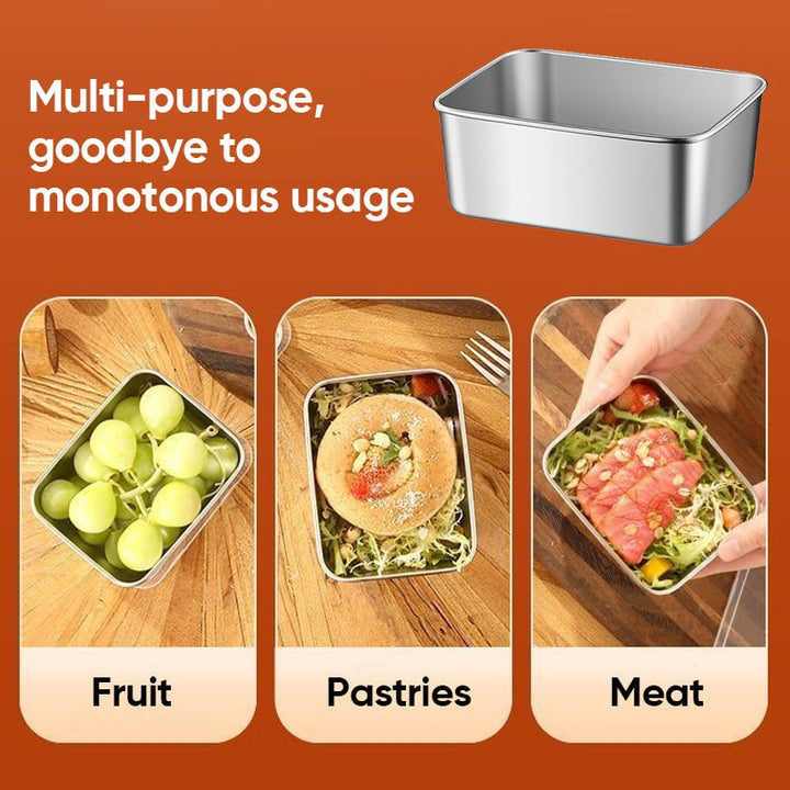 Lisslune | Stainless Steel Food Storage Container with Lid, Lunch, Snack Storage Box