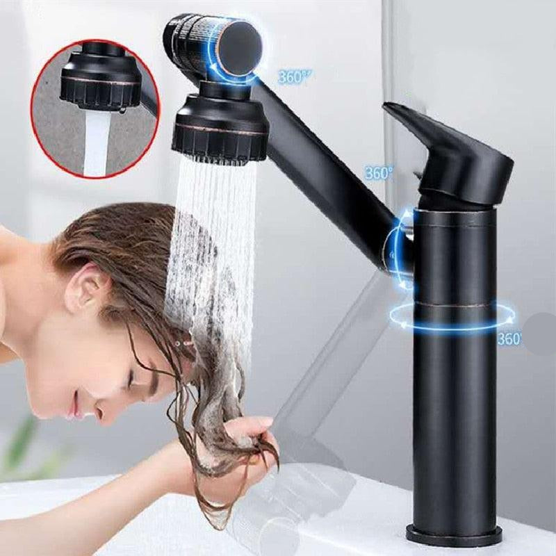Lisslune | FlexFlow - 360° Swivel Kitchen Faucet with Pull-out Spray