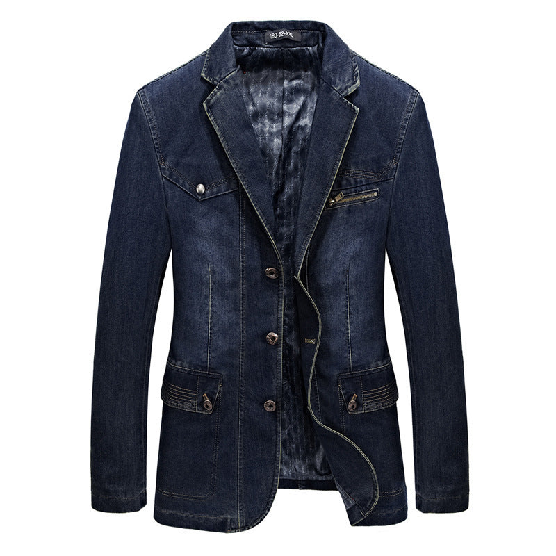 Men's Denim Blazer Lisslune